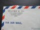 Japan 1985 Via Air Mail Roter Stempel Bureau De Poste Tokio Japan Taxepercue 910 Yen Express Beleg Nach Hamburg - Storia Postale