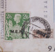 ITALIA COLONIE OCCUPAZIONE INGLESE, RACCOMANDATA CON MEF 2,6 VERDE GIALLO E 5 PENCE  BRUNO - British Occ. MEF