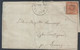 1859. DANMARK. Wavy-lined Spandrels. 4 Skilling Brown, On Cover (tear) To Dybe Præste... (Michel 7a) - JF425522 - Lettres & Documents