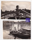 Canotage Sur La Seine 1942 Lot De 2 Petites Photos 5,5x3,5cm Jeune Homme Torse Nu Sport Canoe Barque Photo A59-3 - Personnes Anonymes