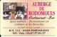 Carte De Visite Restaurant Auberge De RODOMOULS 34360 Pardailhan - - Other & Unclassified