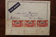 Gabon 1930's Martinique RARE En Bande De 3 AEF 0,90 France Cover Air Mail Par Avion - Cartas & Documentos