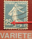 R1300/201 - 1907 - TYPE SEMEUSE CAMEE - 140 ☉ - VARIETE ➤➤➤ Nombreuses Taches Bleues Dans Le Chiffres " 25 " - Used Stamps