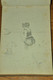 Beau Carnet De Dessins Au Crayon Fin 19ème Siècle, 8 Dessins Format 20/30 Signé - Zeichnungen