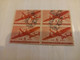 QUARTINA 6  CENTESIMI AIR MAIL UNITED STATES OF AMERICA - Bandes & Multiples