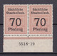 Sachsen - Eisenbahnmarken 70 Pf. Unterrand HAN - Postfrisch - Saxe