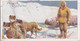 6 Eskimo With Dog Sled -  Polar Exploration 1915 - Players Cigarette Card - Arctic - Antique - Wills