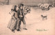 CPA - Illustration H.SCHUBERT - Couple D'enfants Paysage Hivernal (Fantaisie "Bonne Année") - Edition M.Munk - Schubert