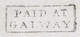 Ireland Galway 1838 Boxed PAID AT/GALWAY Clear In Black On Cover To Glasgow Prepaid "2/10" Double Rate - Préphilatélie