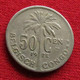 Congo Belgian 50 Centimes 1922 Belgish  Wºº - 1910-1934: Albert I