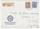 Conférences Intenationales Des Télécommunications UIT Letter Cover Posted Registered 1959 To Yugoslavia B211015 - Covers & Documents