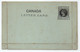 CANADA - QV / ENTIER POSTAL 1 C. NOIR SUR VERT- CARTE LETTRE (ref 8614c) - 1860-1899 Règne De Victoria