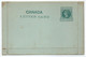 CANADA - QV / ENTIER POSTAL 2 C. VERT SUR VERT- CARTE LETTRE (ref 8614e) - 1860-1899 Règne De Victoria