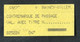 Ticket De Train SNCF Gare De Le Raincy 1987 "Contremarque De Passage" Train Ticket - Europe