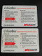 ITALIA  TELECOM ITALIA 2X 100 UNITS COLUMBUS/ DIFF BACKSIDE    PREPAIDS CARDS   ** 6247** - Other & Unclassified