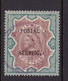 India Victoria  3 Roupee Green And Brown Overprinted Postal Service GU - 1882-1901 Empire