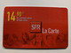 TELECARTE FRANCE TELECOM   SFR LA CARTE - Opérateurs Télécom