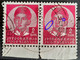 KING PETER II-2 DIN-PAIR-ERROR-POSTMARK SESVETE - CROATIA-YUGOSLAVIA-1935 - Ongetande, Proeven & Plaatfouten