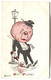Halloween HUMOUR OH PUNK ! Hangover With Head Like Pumpkin T.P.& Co. American Postcard Sent Ca. 1910 - Halloween