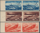 Spanien: 1938, Submarine Mail, Complete Set In Imperforate Horizontal Left Marginal Pairs On Cardboa - Neufs