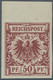 Delcampe - Deutsches Reich - Krone / Adler: 1889-1899, Drei Ungezähnte Probedrucke Bzw. Neudrucke In Postfrisch - Ungebraucht