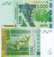 WEST AFRICAN STATES, GUINEA (GUINÉ)-BISSAU, 5000, 2017, Code S, P917Sg, UNC - États D'Afrique De L'Ouest