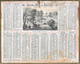 Calendrier Almanach Des Postes Et Télégraphes 1883 "Les Lacs Du Bois De Boulogne" Carton Double Face - Tamaño Grande : ...-1900
