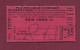 271021 - TICKET TRANSPORT METRO CHEMIN DE FER TRAMWAY - ETATS UNIS NEW YORK THE PULLMAN COMPANY 6010 OFFICE 1579 FORM 12 - World