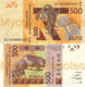 WEST AFRICAN STATES, BURKINA FASO, 500, 2021, Code C, PNEW, New Signature, UNC - Westafrikanischer Staaten