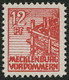 MECKLENBURG-VORPOMMERN 36xcc **, 1946, 12 Pf. Schwärzlichgraurot, Kreidepapier, Pracht, Gepr. Kramp, Mi. 320.- - Soviet Zone