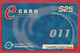 KH.- CAMBODJA. CAMBODIA. SHINAWATRA. E. CARD PREPAID. TELEPHONE CARD $25. USED. 011 EASY. ECONOMICAL. EXCEPTIONAL - Cambodge