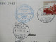 Schweiz 1943 30 Jahre Oskar Bider Alpenflug Bern - Mailand Sonderflugpost Nr.422 Mit 4 Stempel Bern Luftpost Pro Aero - First Flight Covers