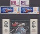 Russia, USSR 19 & 23.03./12.04/23.05.1965 Mi # 3032 AB, 3070-71 Bl 38, Voskhod 2, First Spacewalk (I-III) MNH OG - Neufs