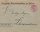 Deutsches Reich KÖNIGLICHE GEWERBEINSPEKTION ZU LINDEN, HANNOVER 1903 Cover Brief LAUENSTEIN 20 Pf. Frei Durch Ablösung - Servizio