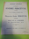 Programme/Audition Annuelle/André PERCEVAL Violoniste/Salle De La Concorde/M.Perceval Cantatrice/1938       PART315 - Altri & Non Classificati