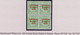 Ireland 1922-23 Thom Saorstat 3-line Ovpt On 9d Green, Clear "Offset On Reverse", Block Of 4 Fresh Mint - Neufs