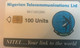 NIGERIA   -   Phonecard  -  Nigerian Telecommunications Ltd -  100 Units - Nigeria