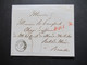 AD Preussen 1858 K2 Langerwehe Nach Bruxelles Rücks. Stempel In Rot / Grün Und Blau Bahnpost Coeln - Verviers - Lettres & Documents