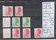 TIMBRES DE FRANÇE NEUF** MNH Nr ROUGE AU VERSO + VARIETEES 1982 Nr VOIR SUR PAPIER AVEC TIMBRES COTE   39.40  € - Roulettes