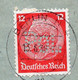 49816 - Deutsches Reich - 1936 - 12Pfg. Hindenburg M. POL-Lochung EF A. Fen-Bf. MaschStpl BERLIN - OLYMPISCHE SPIELE ... - Zomer 1936: Berlijn