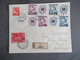 Böhmen Und Mähren 1941 Rotes Kreuz Nr.62 / 63 Zf 4er Block Einschreiben Prag MiF DR Nr.763 Deutsche Dienstpost BuM - Briefe U. Dokumente