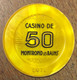 42 CASINO DE MONTROND-LES-BAINS JETON DE 50 FRANCS N° 0070 CHIP COINS TOKENS GAMING - Casino