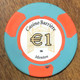 06 MENTON CASINO BARRIÈRE JETON DE 1 EURO CHIP COINS TOKENS GAMING - Casino