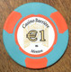 06 MENTON CASINO BARRIÈRE JETON DE 1 EURO CHIP COINS TOKENS GAMING - Casino