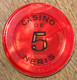 03 NÉRIS-LES-BAINS CASINO JETON DE 5 FRANCS N° 00057 CHIP COINS TOKENS GAMING - Casino