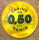 03 NÉRIS-LES-BAINS CASINO JETON DE 0,50 FRANCS CHIP COINS TOKENS GAMING - Casino