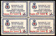 477.GREECE.1922 CHARITY 5 L / 1 DR..HELLAS C59 MNH BLOCK OF 4.DOUBLE SURCHARGE(LIGHT)VERY LIGHT GUM BLEMISHES - Charity Issues