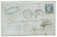 N° 4 CERES SUR LETTRE / BORDEAUX POUR PARIS / 27 MARS 1852 / TAXE 25 DOUBLE TRAIT ANNULEE - 1849-1876: Période Classique