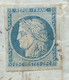 N° 4 CERES SUR LETTRE / BORDEAUX POUR PARIS / 27 MARS 1852 / TAXE 25 DOUBLE TRAIT ANNULEE - 1849-1876: Période Classique