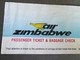 AIR ZIMBABWE, PASSENGER TICKET, 1992 - World